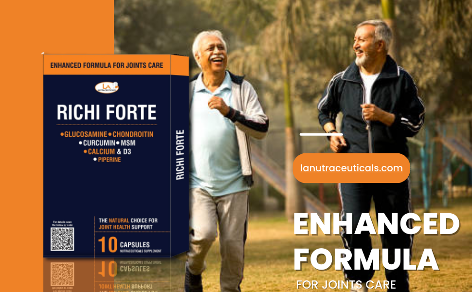 Richi Forte Capsules with Glucosamine and Chondroitin for Joint Mobility and Strong Bones