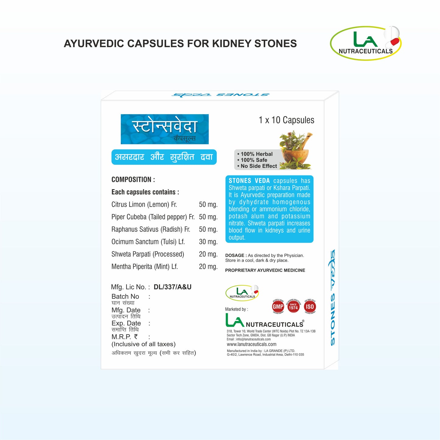 Stones Veda Capsules for Relief from Kidney Stones