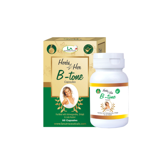 B Tone Capsules | Support Breast Fullness | Enhances Skin Elasticity | 60 Herbal Capsules