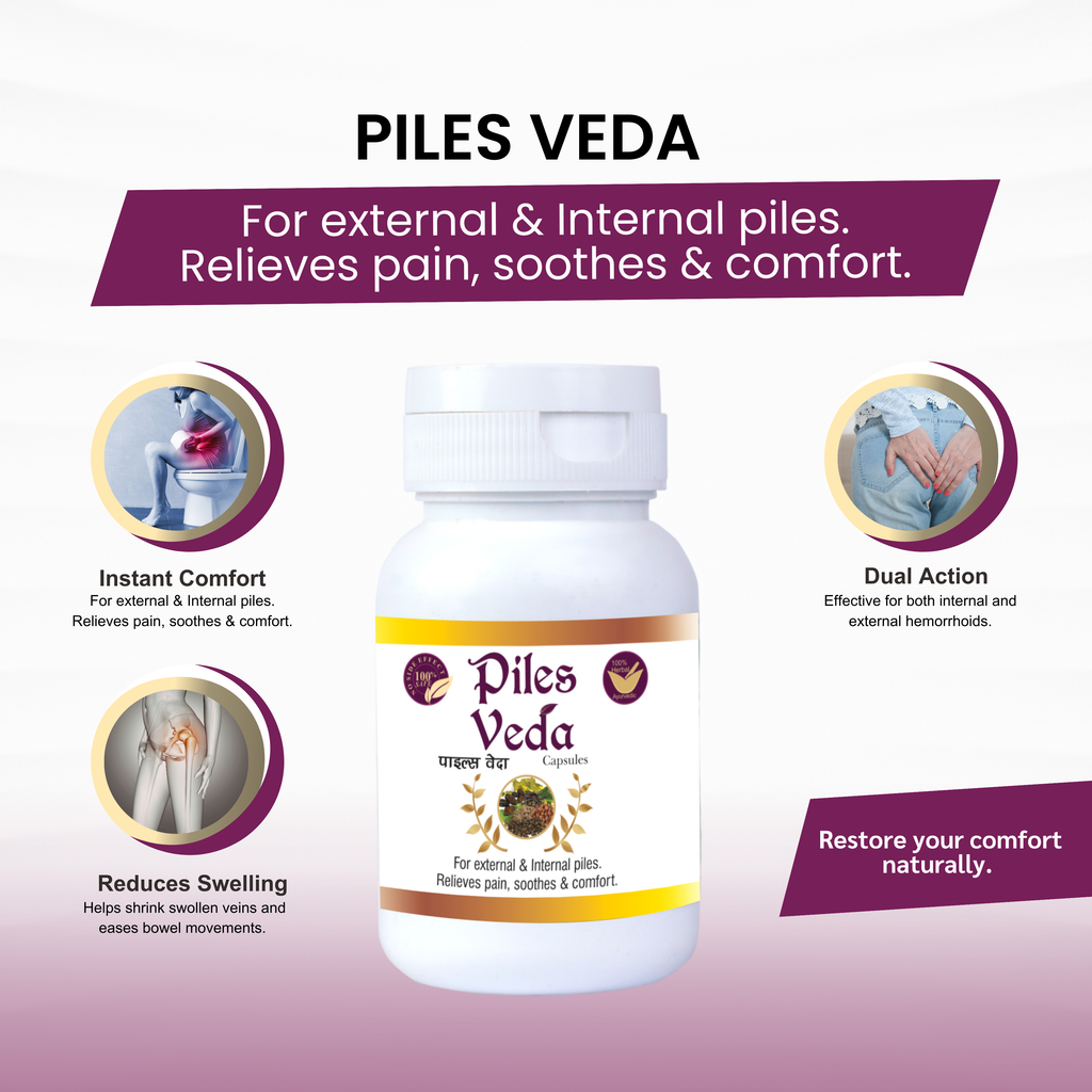 Piles Veda Capsules | Herbal Capsules of Piles | 60 Capsules