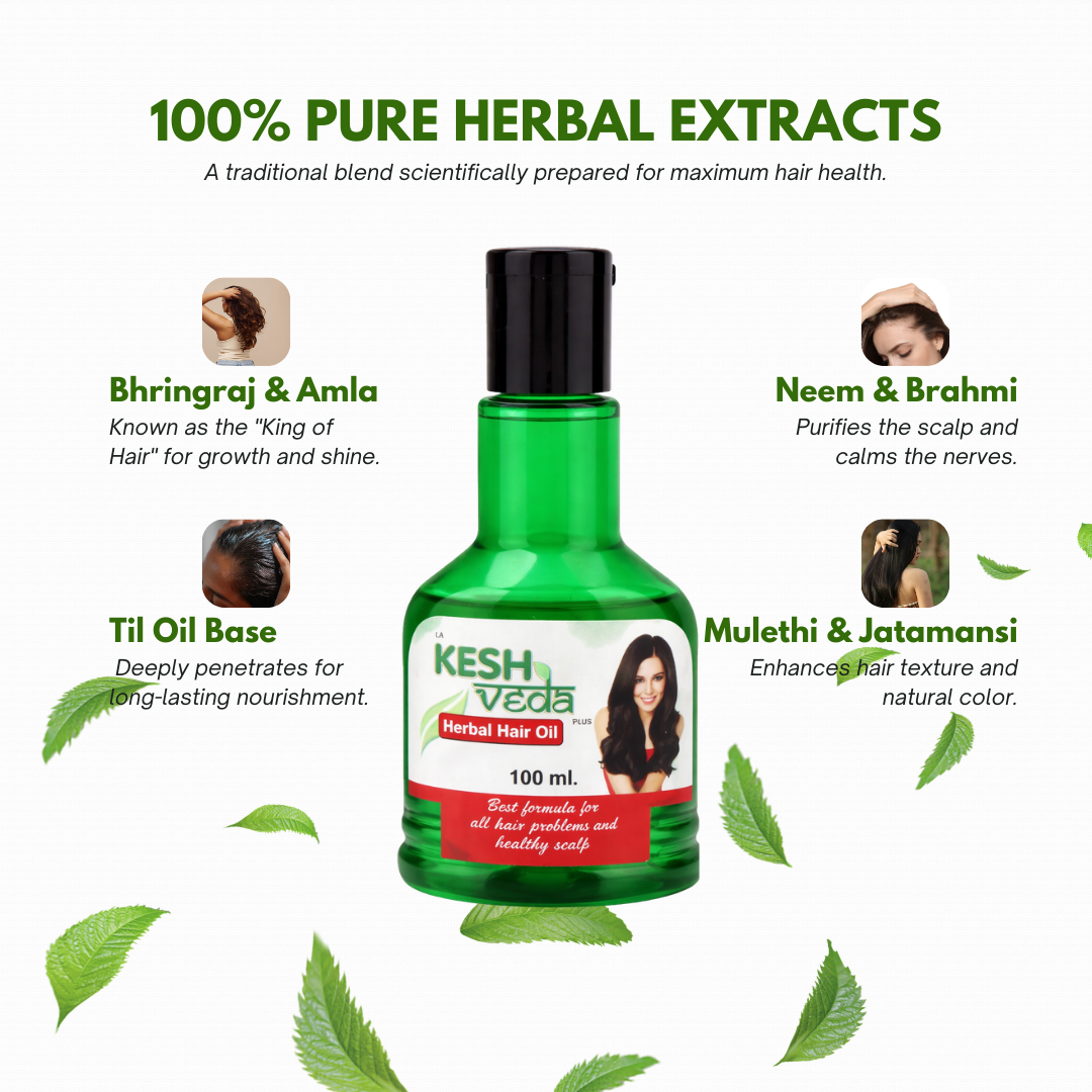 Kesh Veda Herbal Hair Oil |Herbal Hair Oil | Herbal Extracts | 100ml