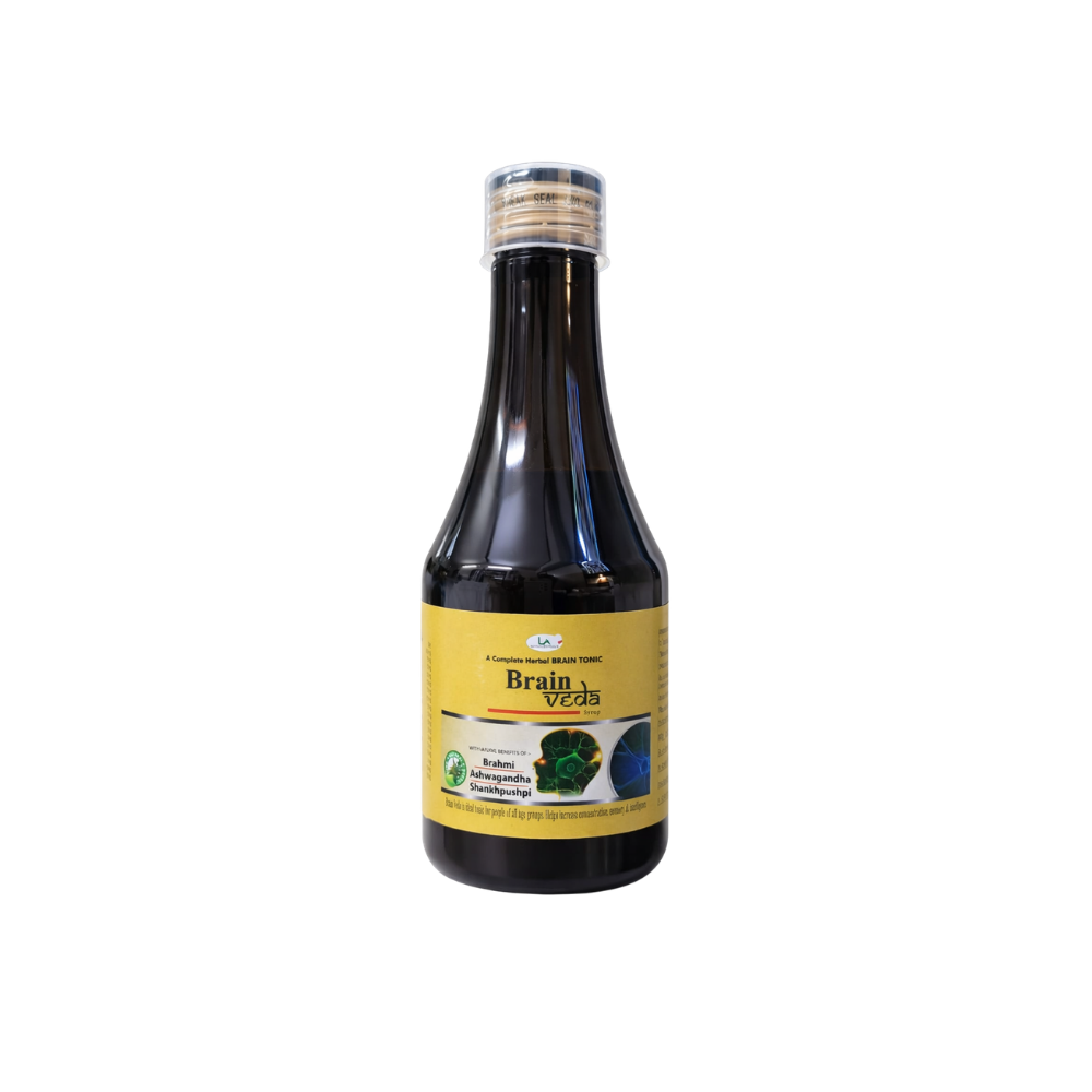 Brain Veda Syrup | Focus and Memory | Brahmi, Ashwagandha and Shankpushpi | 200ml