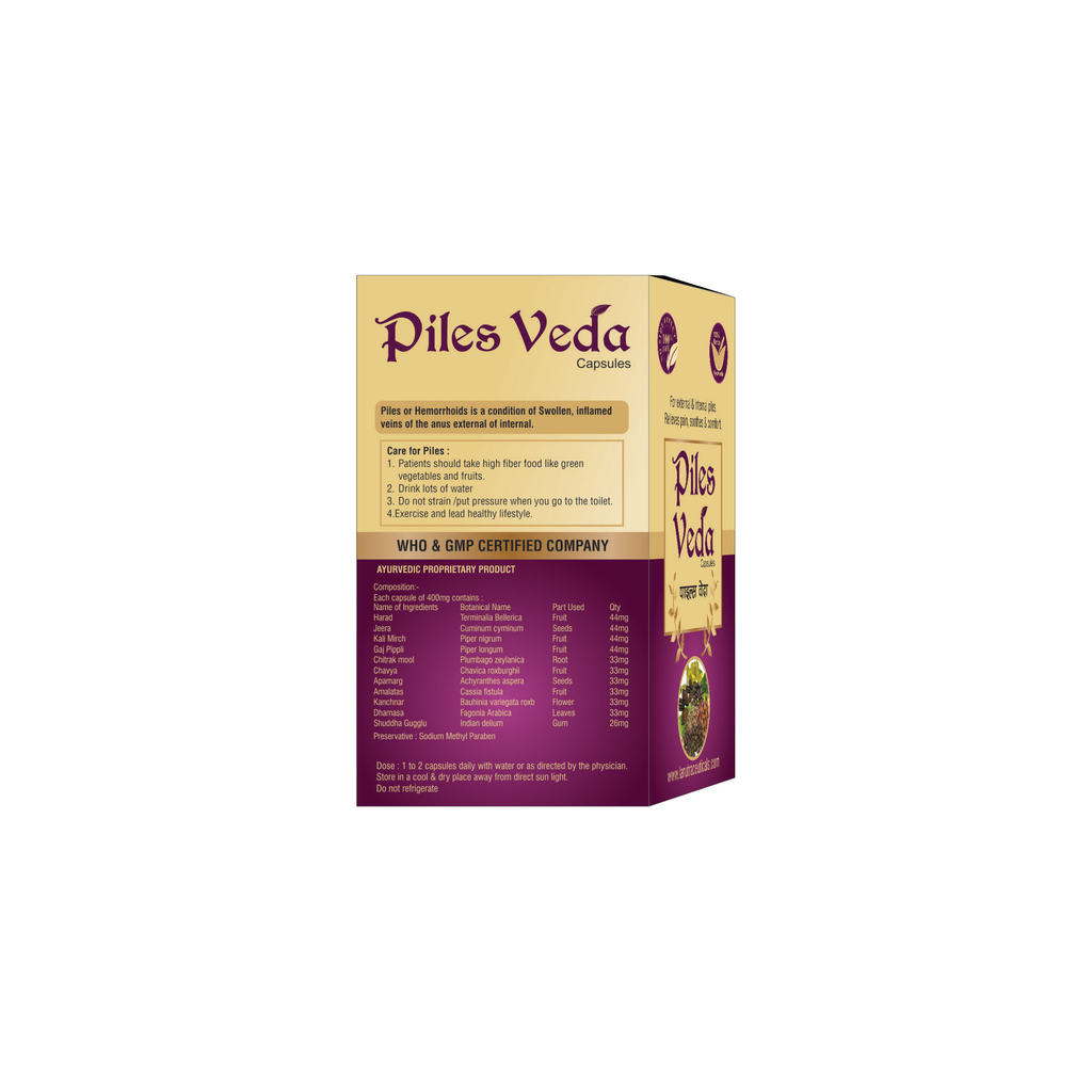 Piles Veda Capsules | Herbal Capsules of Piles | 60 Capsules