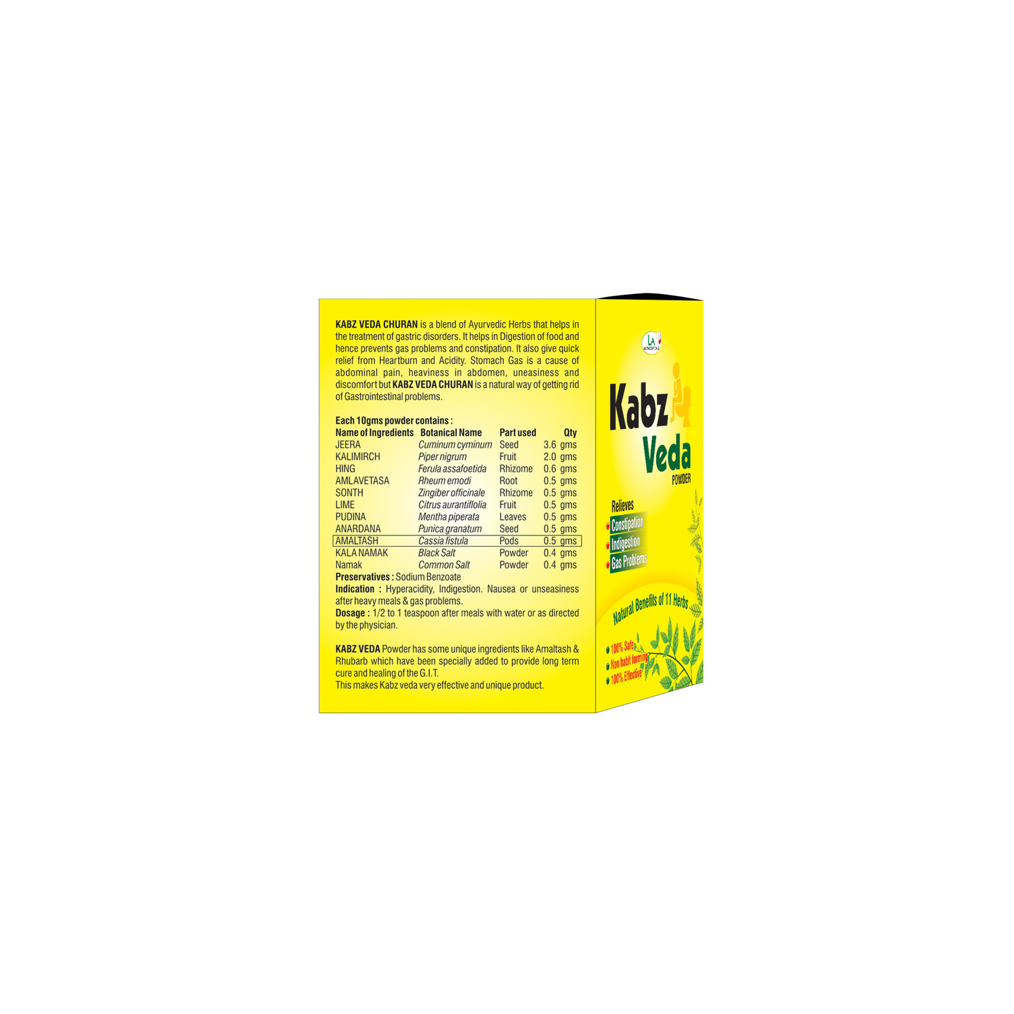Kabz Veda Powder for Better Digestion and Gas Problems - 90 gm Powder