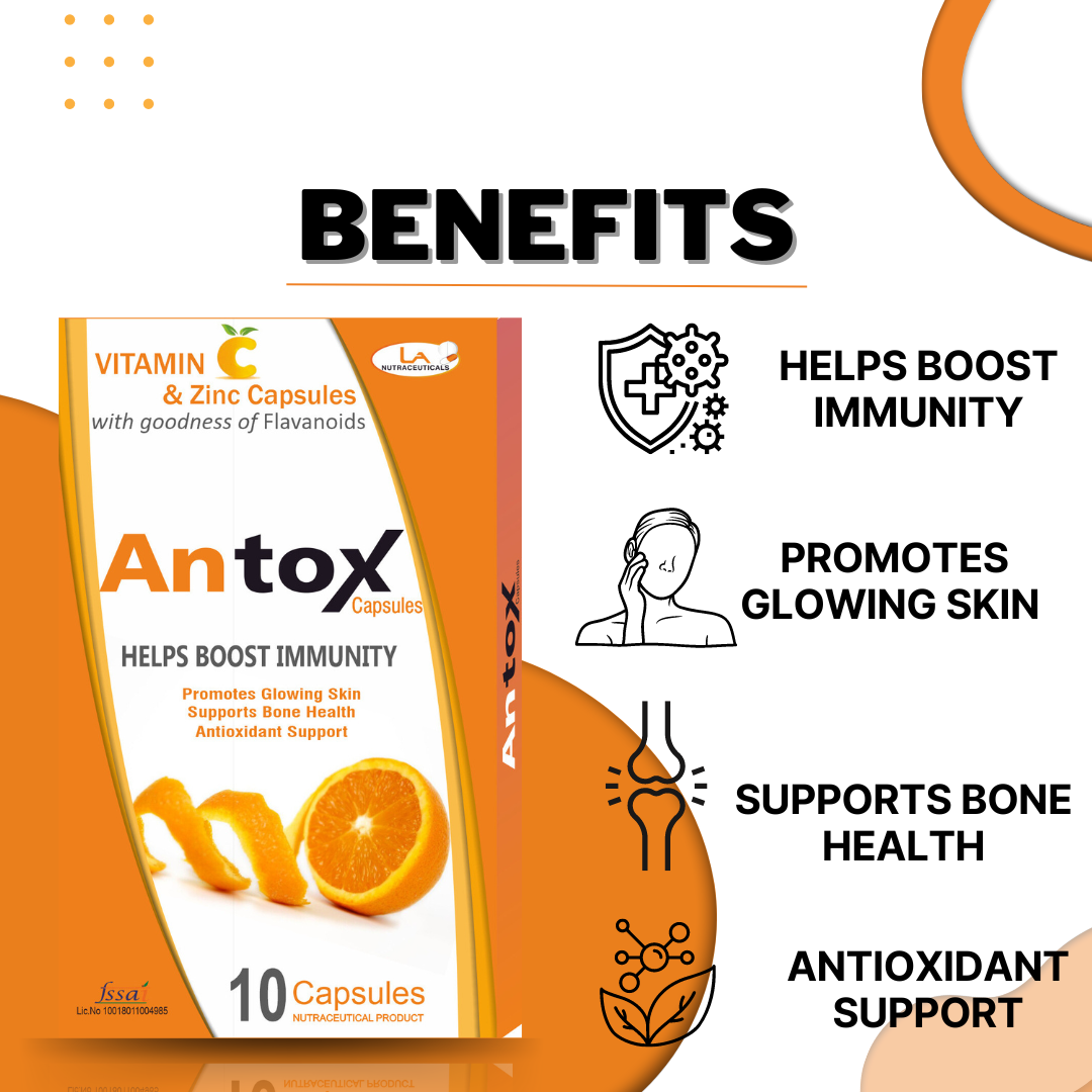 Antox Capsules - Vitamin & Zinc Capsules with Goodness of Flavonoids