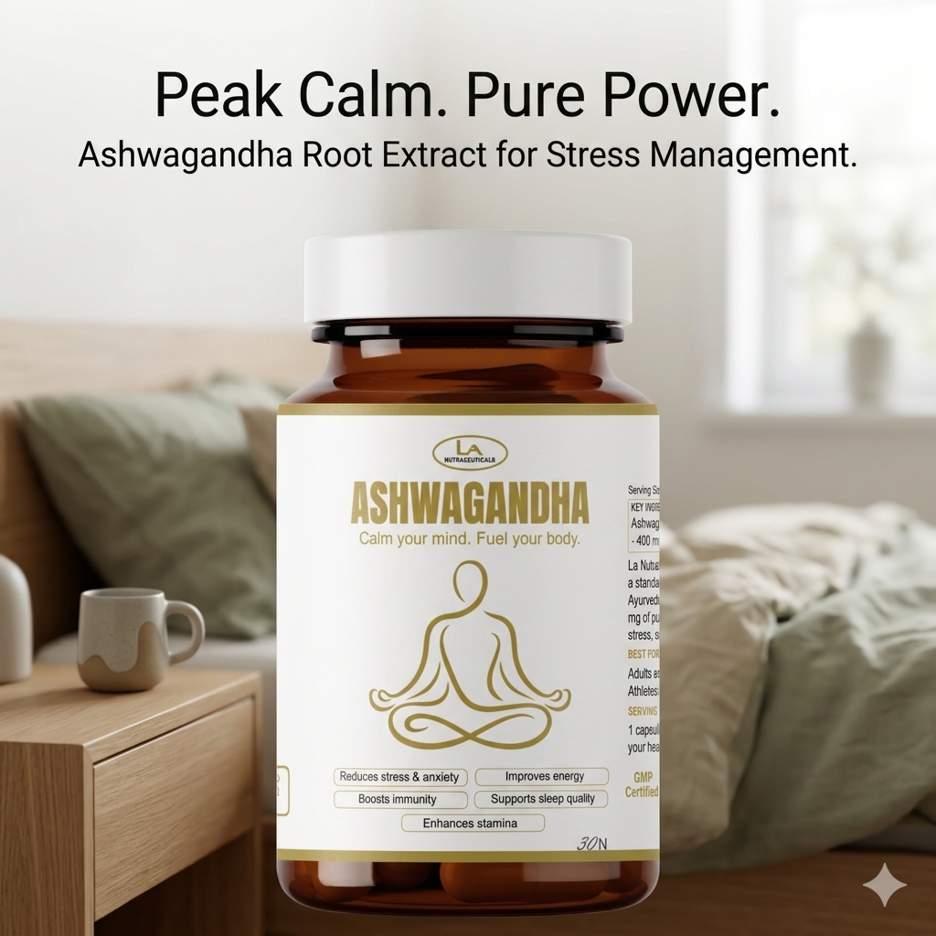 Ashwagandha Root Extract Capsules | Stress Management | 5% Withanolids | 30 Capsules