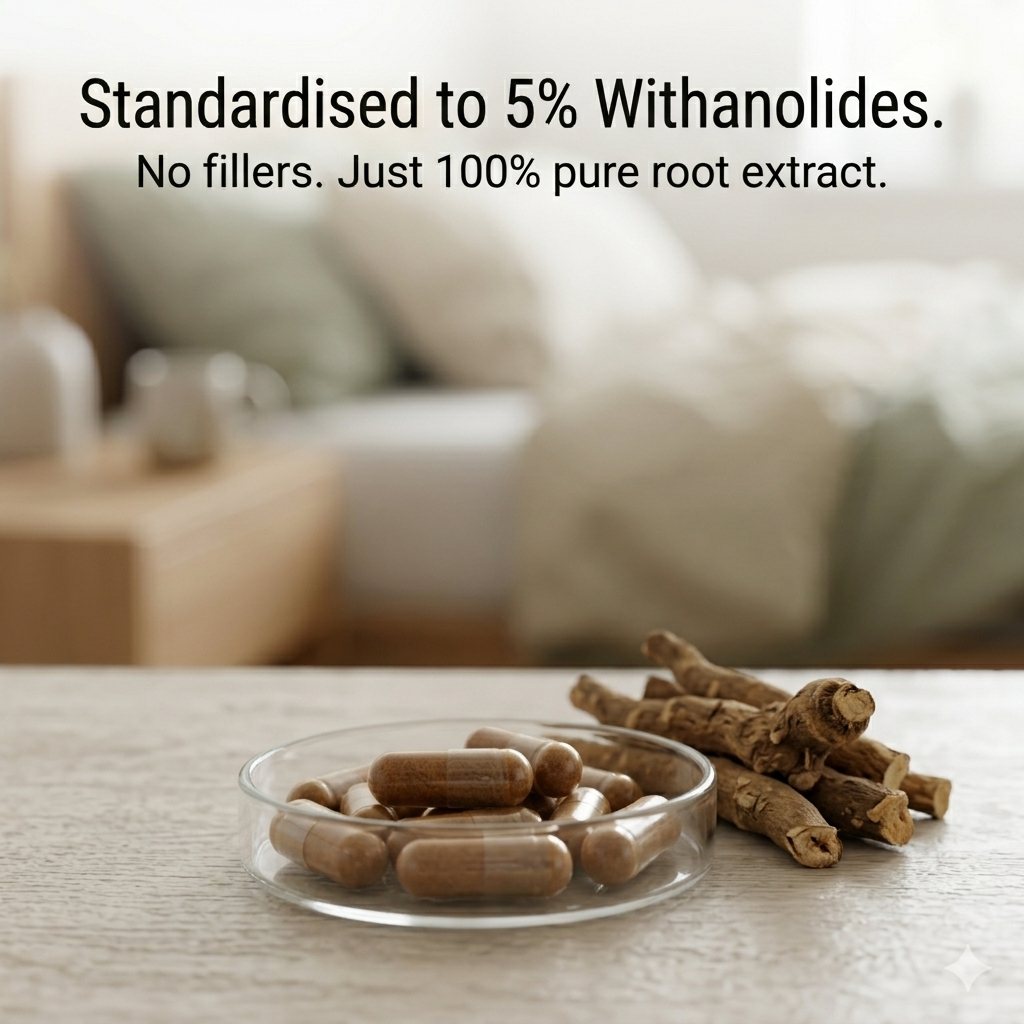 Ashwagandha Root Extract Capsules | Stress Management | 5% Withanolids | 30 Capsules