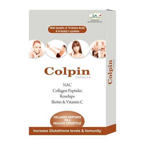 Colpin Capsules- Collagen Peptide (With Benefits of 19 Amino Acids & N-Acetyl L-Cysteine)