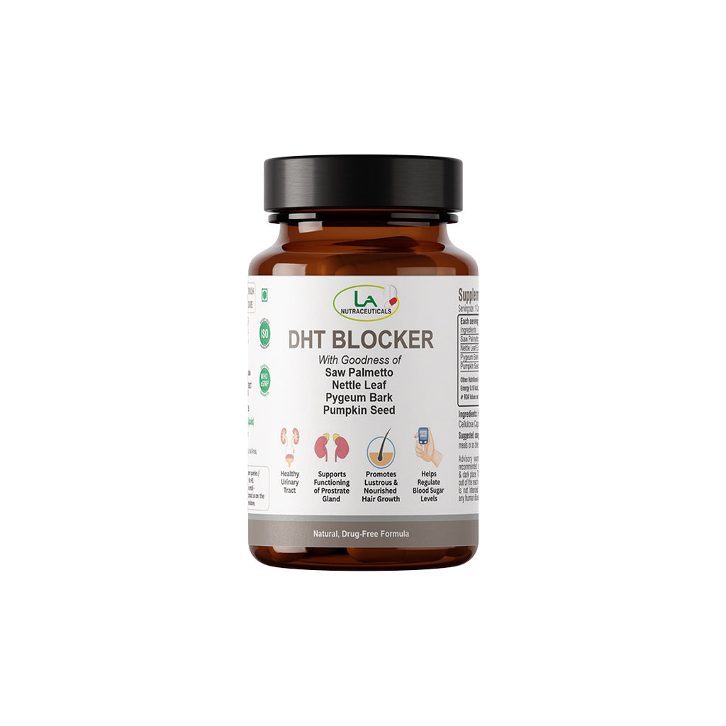 DHT Blocker | 30 Capsules | Saw paletto, Nettle Leaf Extract, Pygeum and Pumpkin Seeds | Prostrate Care and Hair Growth