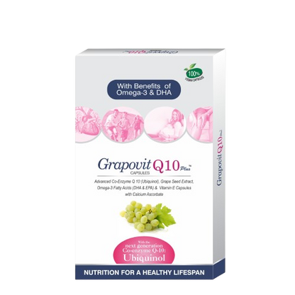 Grapovit Q10 Plus Capsules- Advanced Co-Enzyme Q10 (Ubiquinol)