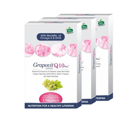 Grapovit Q10 Plus Capsules- Advanced Co-Enzyme Q10 (Ubiquinol)