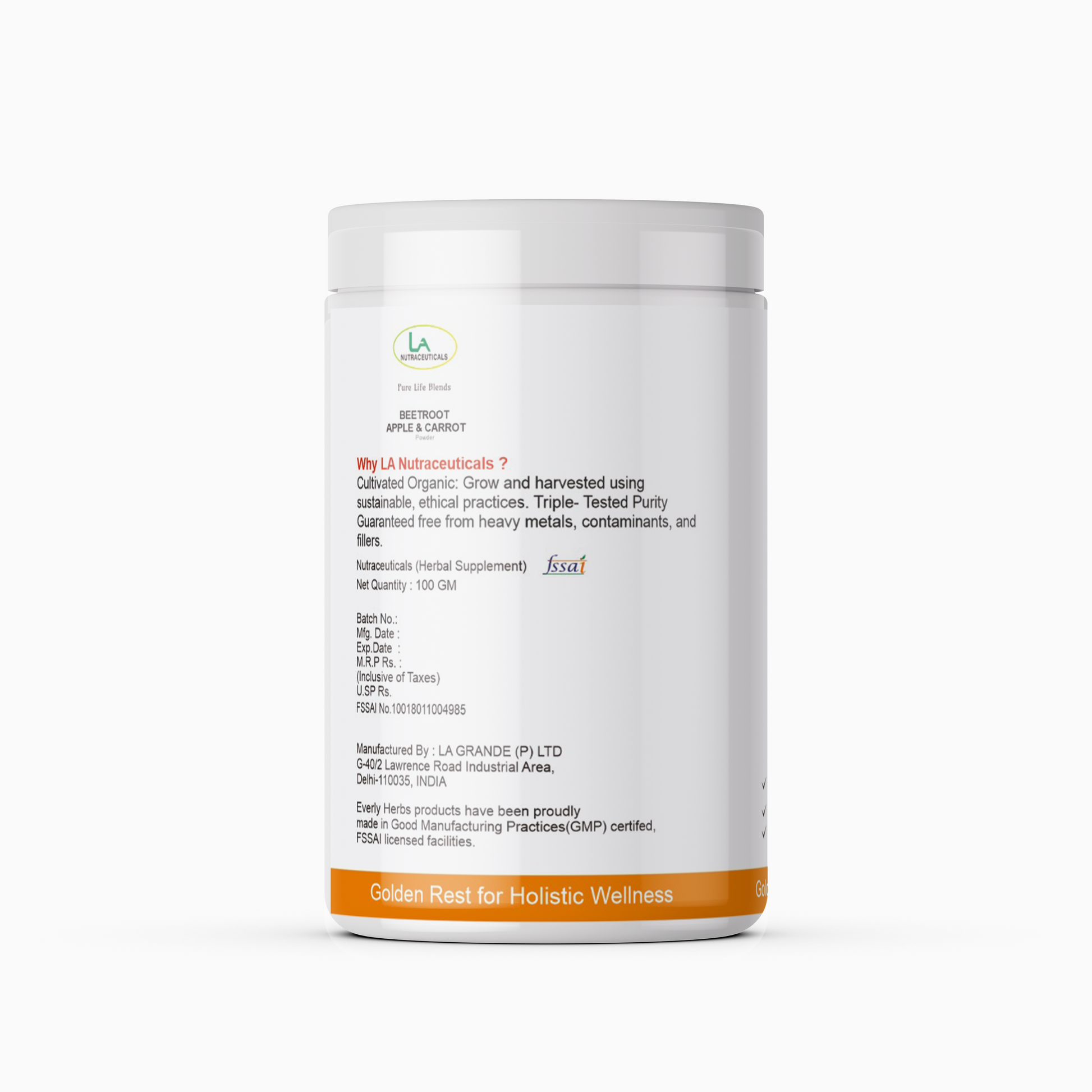 LA Nutraceuticals Pure Life Blends Turmeric Powder (Curcumin)