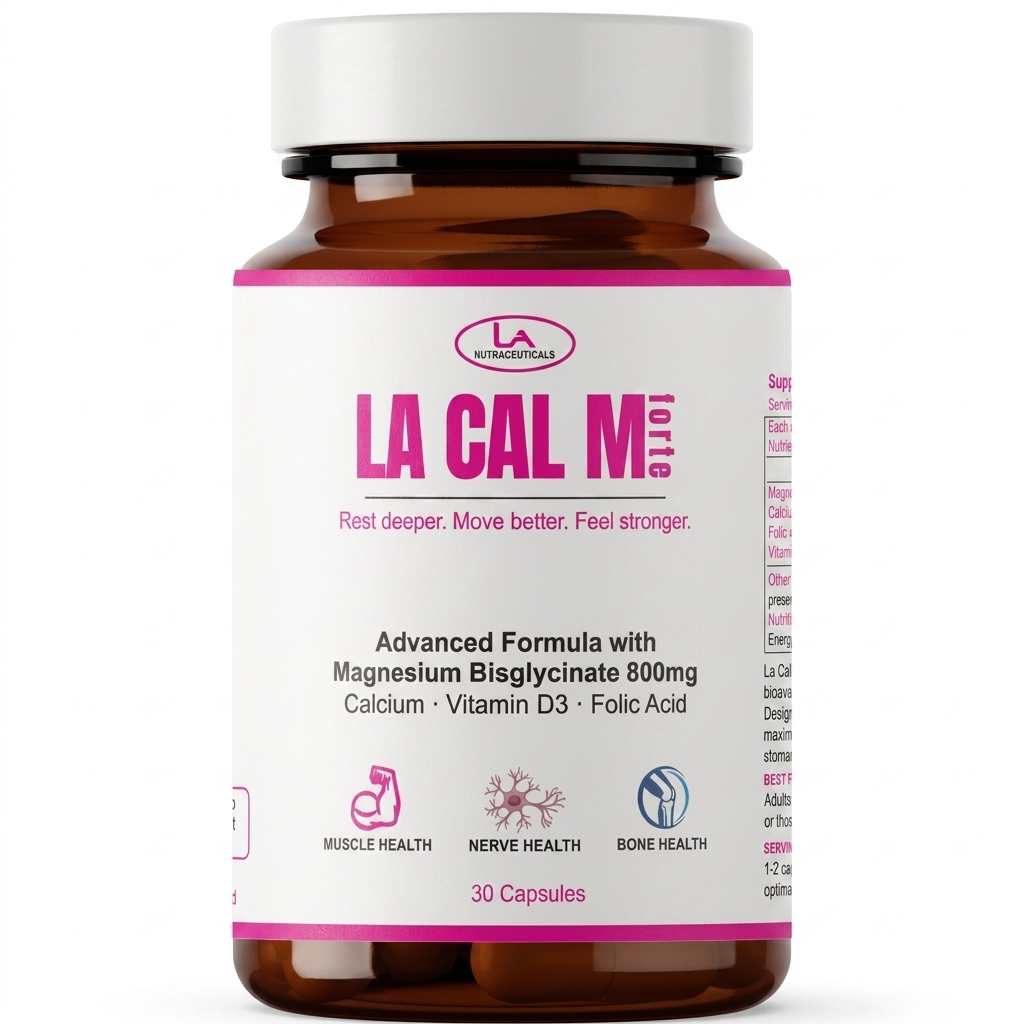 La-Cal M Forte | Magnesium Bisglycinate Supplement | 112mg Elemental Megnesium | Muscle Recovery | Sleep Management