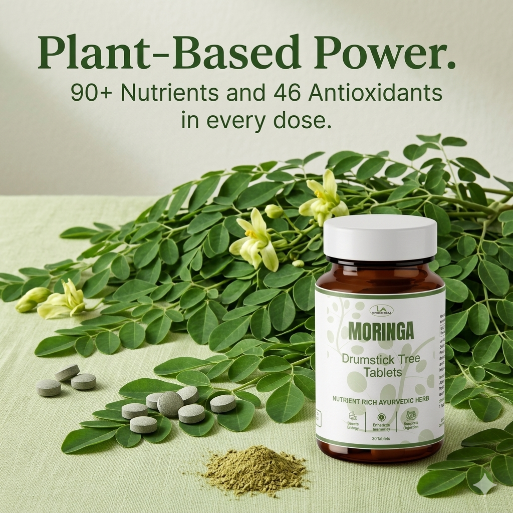 Moringa Tablets - 30 Tablets - Supports Digestion, Boosts Energy and Enhances Immunity