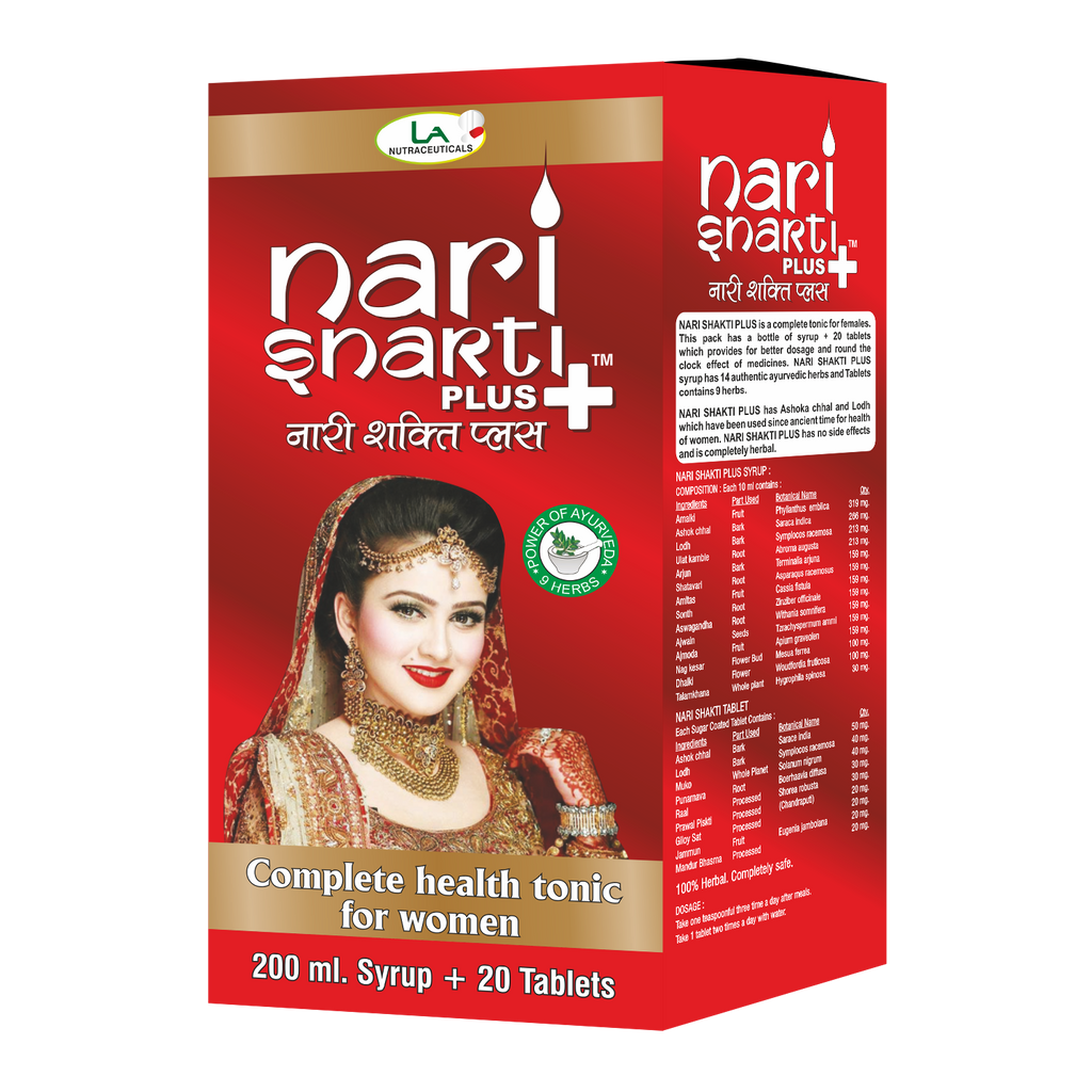 Nari Shakti Plus Syrup | Uterine Tonic | Complete Health Tonic For Women | 200ml + 20 Tablets