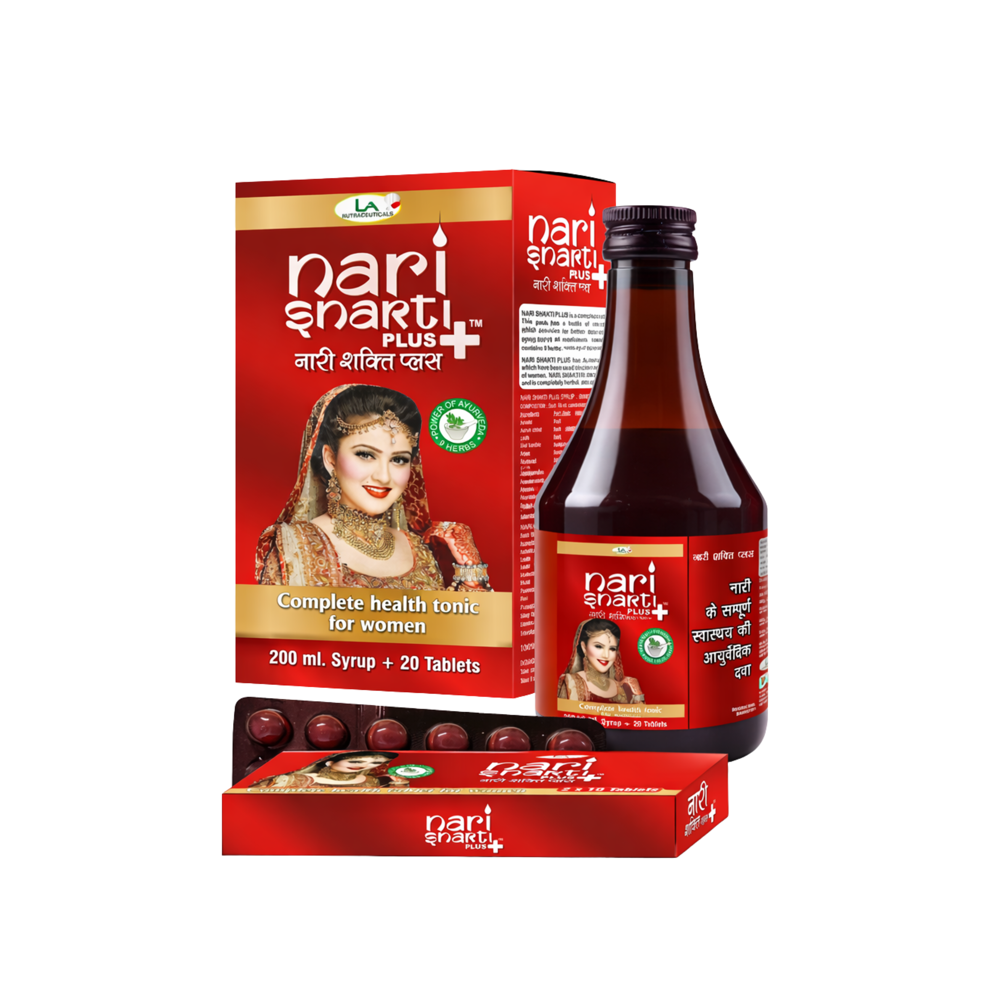 Nari Shakti Ayurvedic Uterine Tonic | Women's Health Tonic | 200ml + 20 Tablets