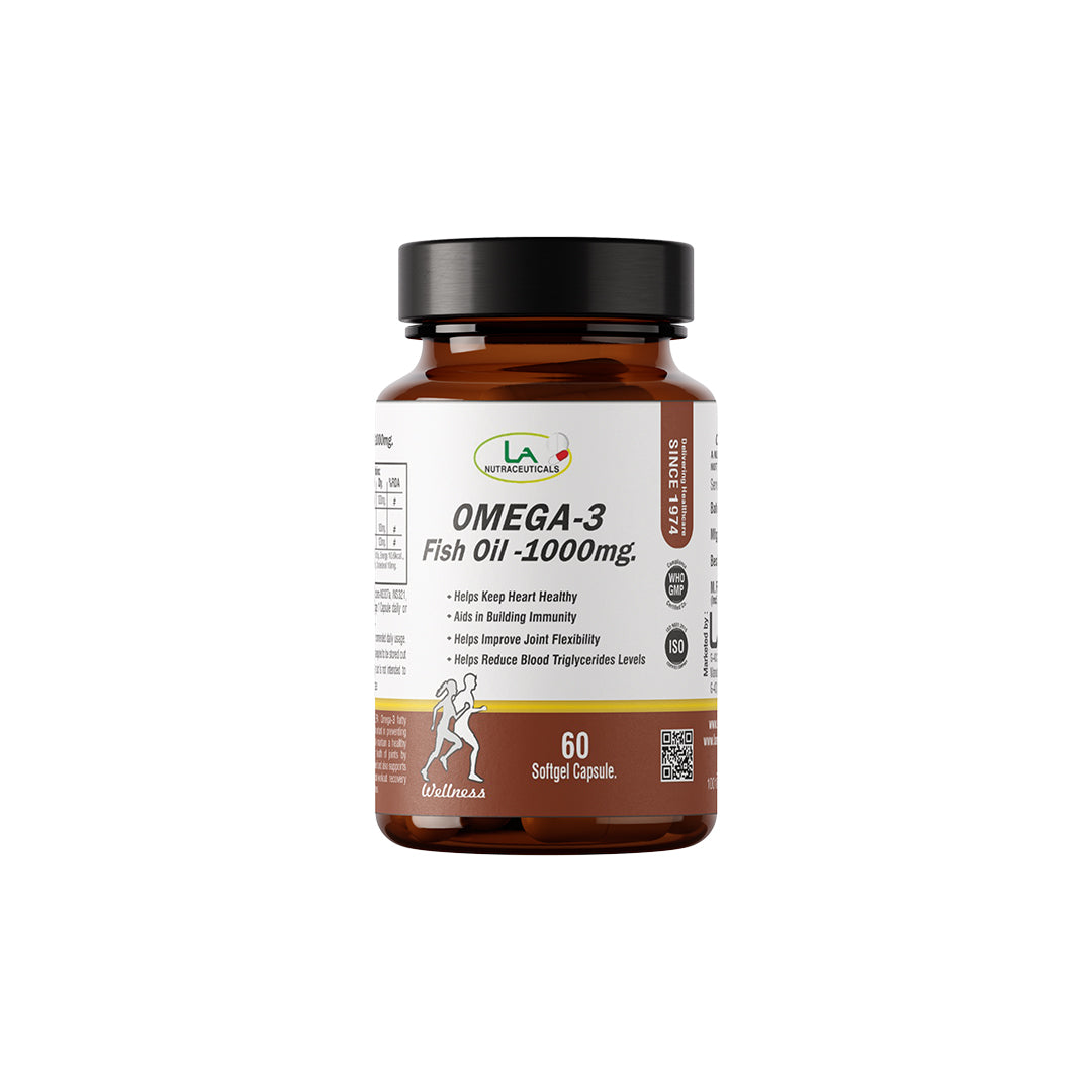 Omega 3 Fish Oil 1000mg with 180mg EPA and 120mg DHA | 60 Softgel Capsules