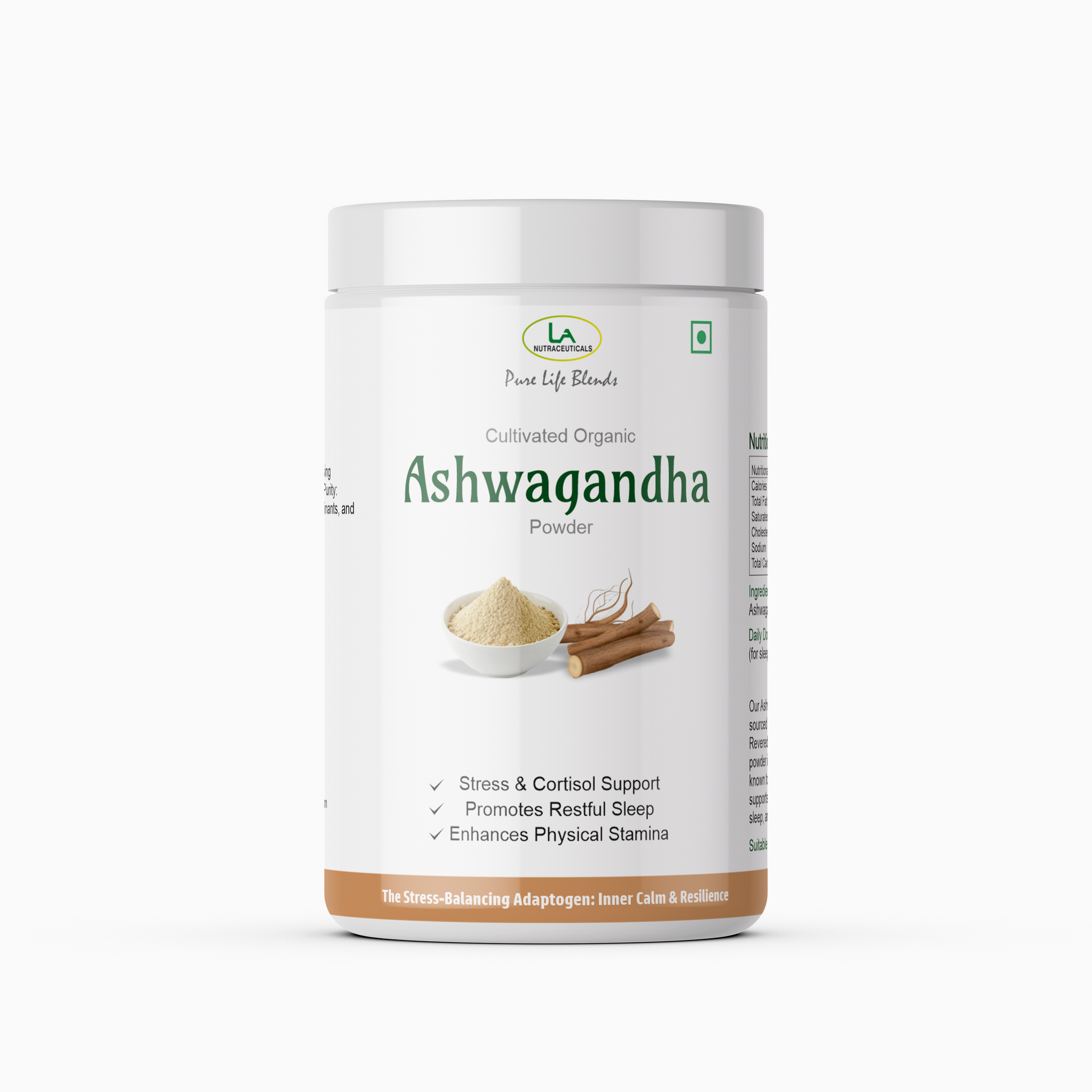 Cultivated Organic Ashwagandha Powder – Pure Life Blends by La Nutraceuticals