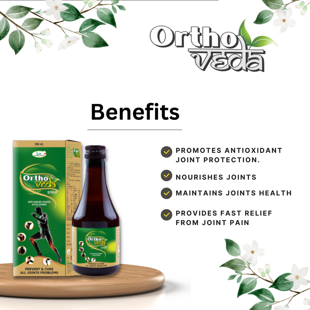 OrthoVeda Syrup - Herbal Syrup For all Joints Problems & Pain Relief 200ml Syrup