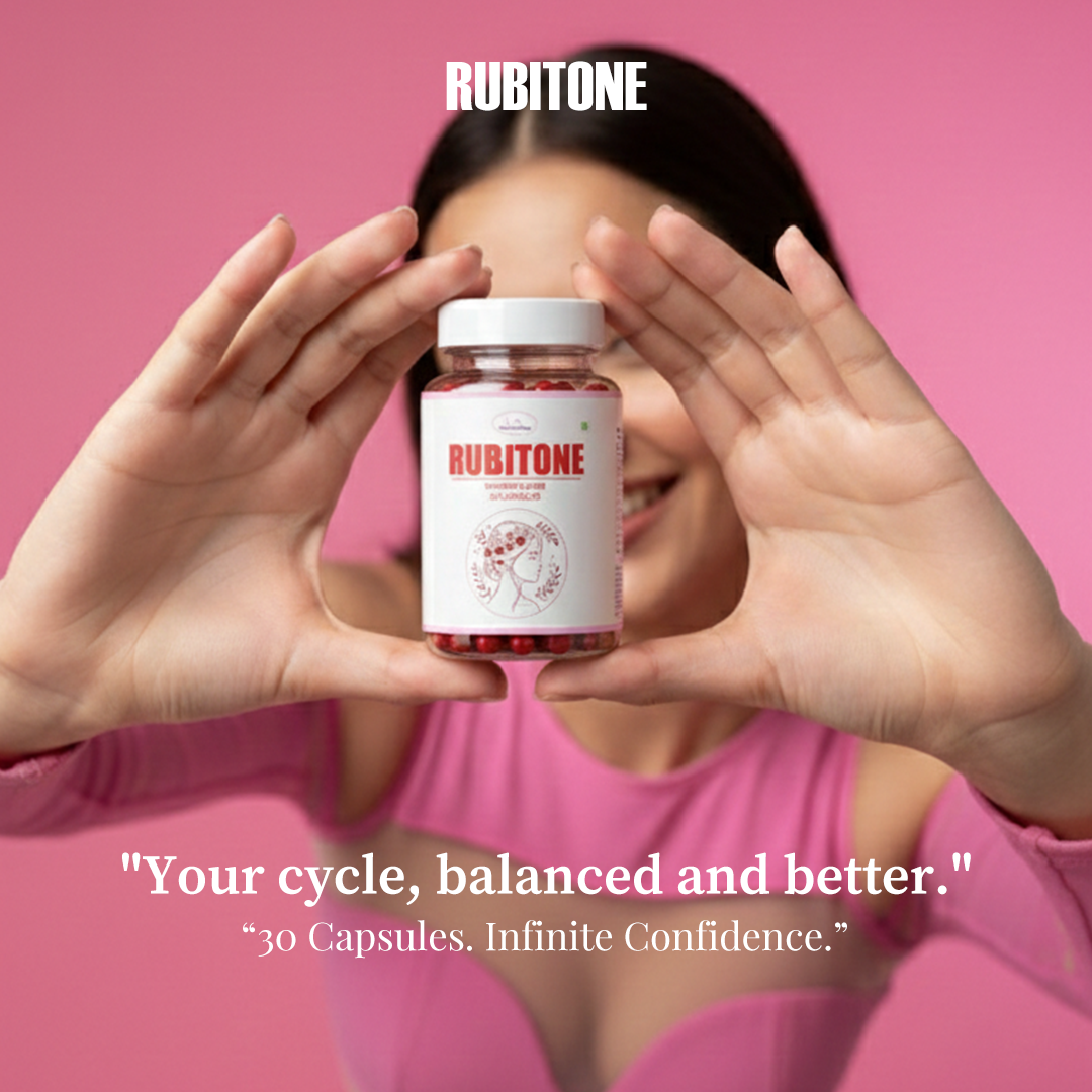 Rubitone Capsules | PCOD & PCOS Support | Balanced and Better Cycle | Complete Women Wellness | 30 Capsules