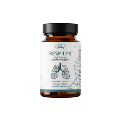 RESPILYX™ | Respiratory Support Complex | Quercitin , NAC, Boswellia, Omega-3 & Vitamin D3 | 30 Capsules