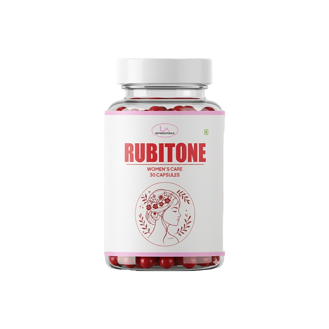 Rubitone Capsules | PCOD & PCOS Support | Balanced and Better Cycle | Complete Women Wellness | 30 Capsules