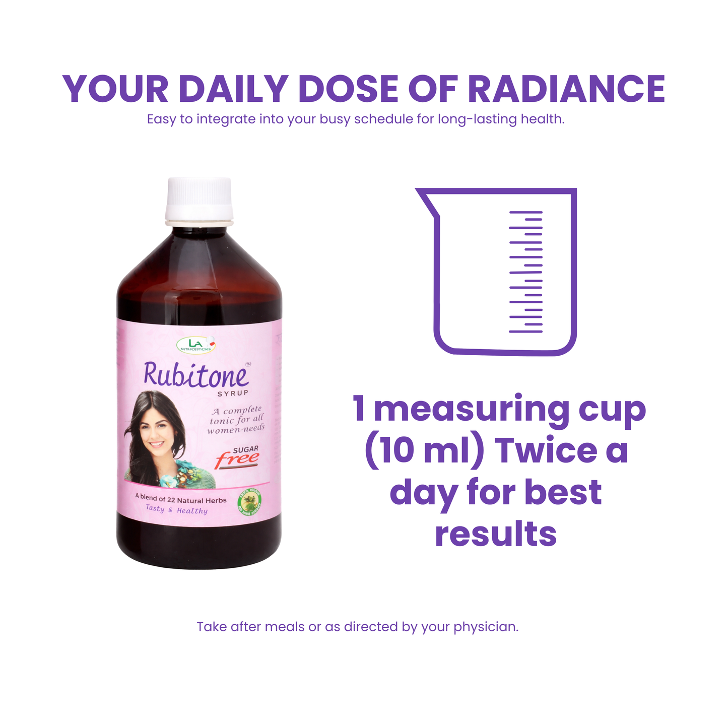 Rubitone Uterine Tonic Syrup | Restore Hormonal and Nutritional Balance | 450ml