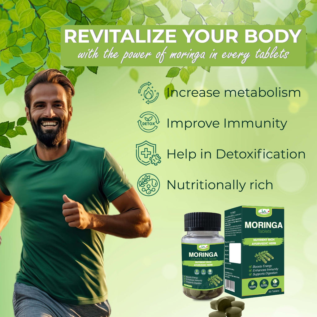 Moringa Tablets - 60 Tablets - Supports Digestion, Boosts Energy and Enhances Immunity