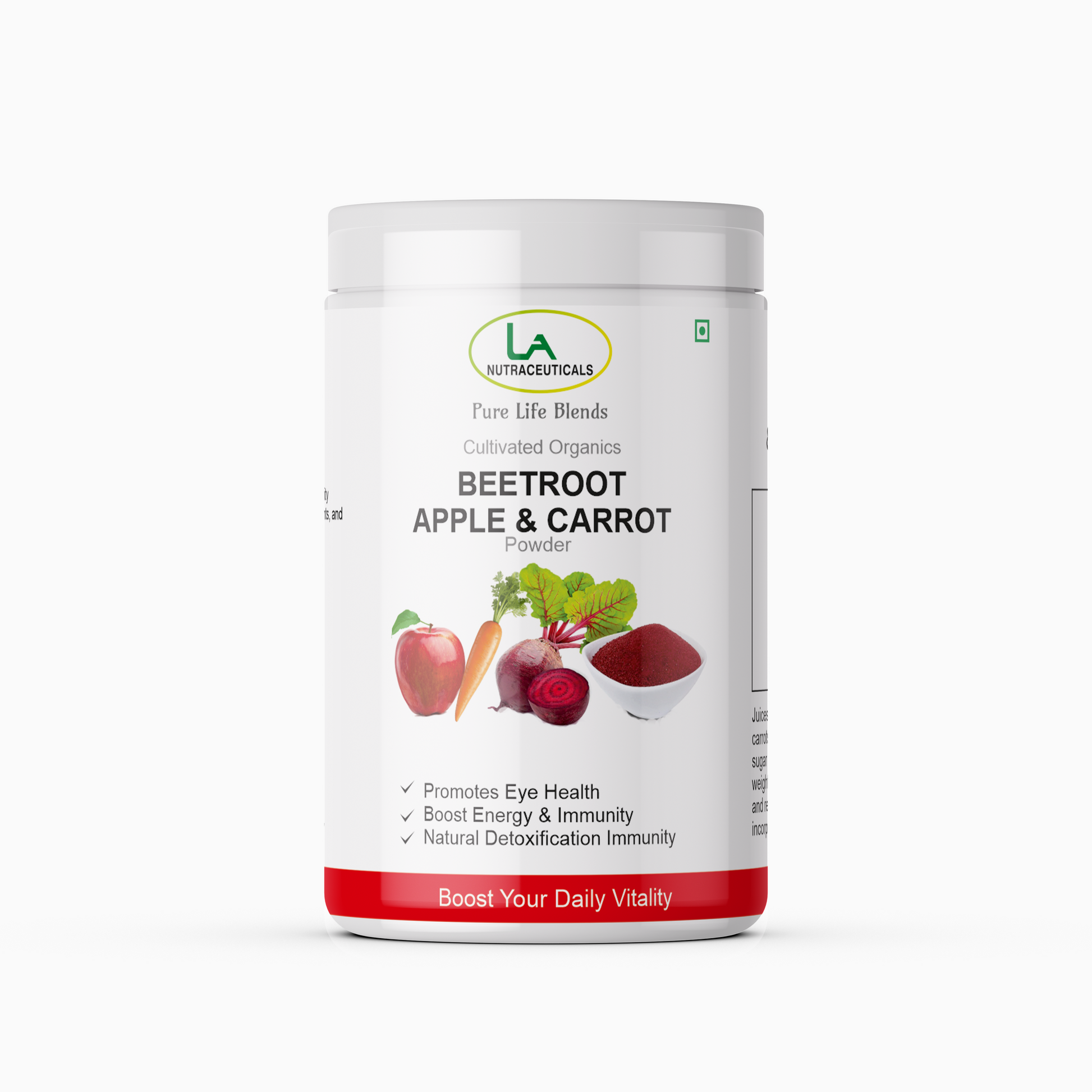 LA Nutraceuticals Pure Life Blends Beetroot, Apple and Carrot Powder 100gm