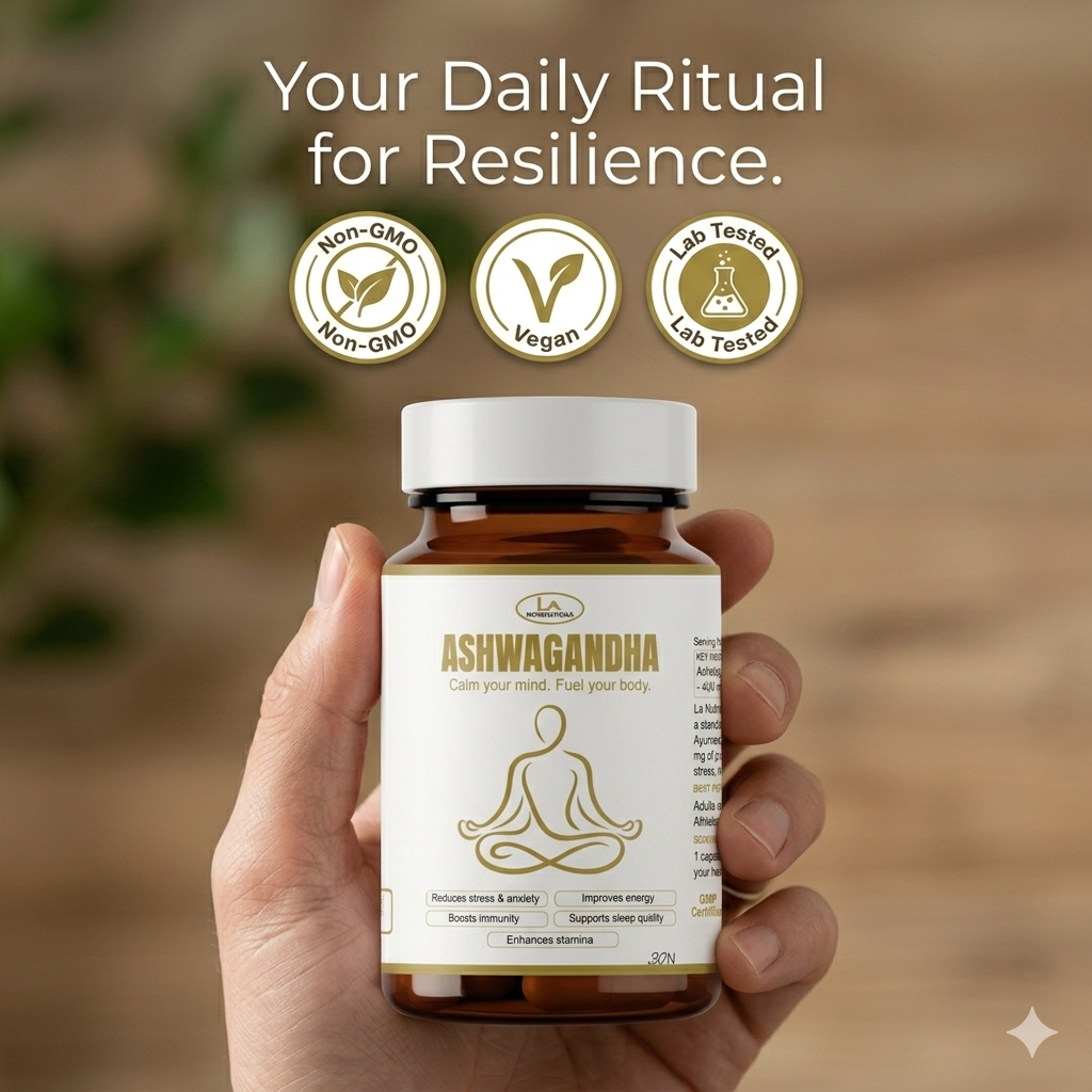 Ashwagandha Root Extract Capsules | Stress Management | 5% Withanolids | 30 Capsules
