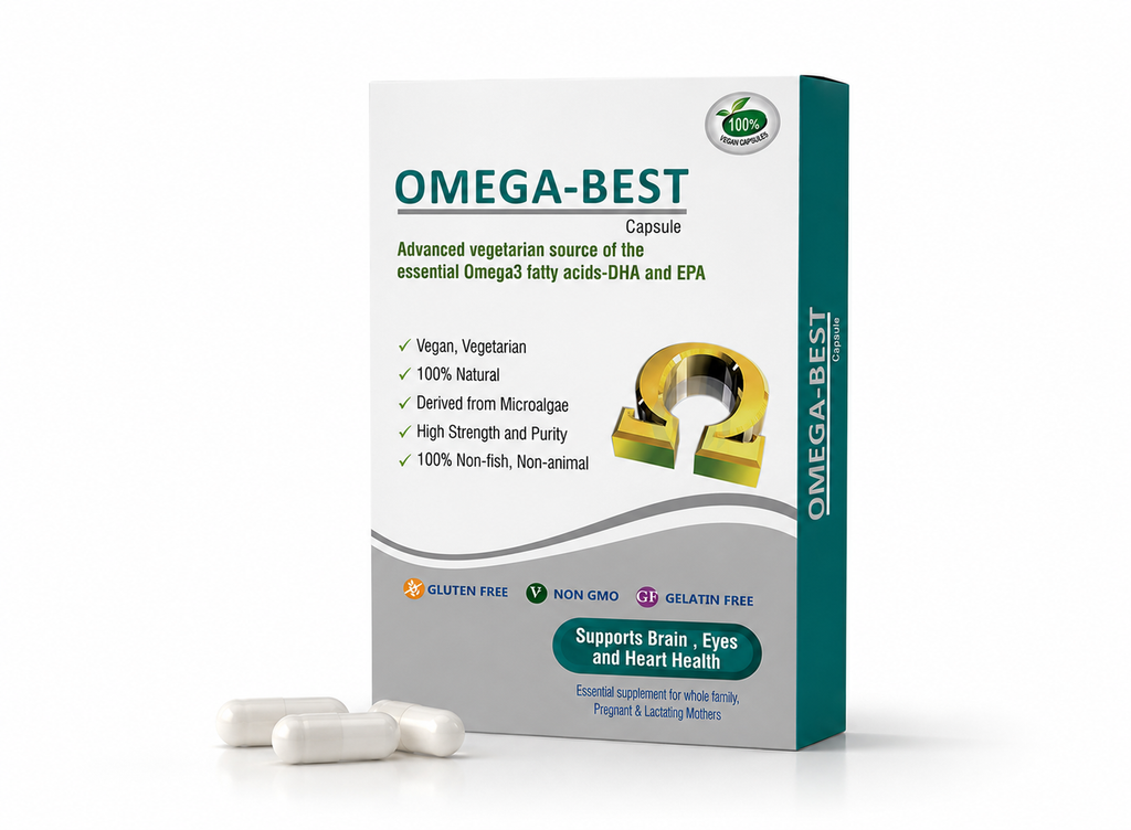 Omega Best Capsules - Advanced Source of Vegetarian Omega 3 fatty acids DHA & EPA
