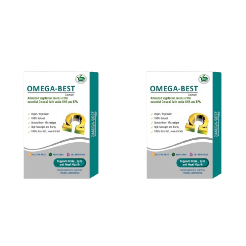 Omega Best Capsules - Advanced Source of Vegetarian Omega 3 fatty acids DHA & EPA